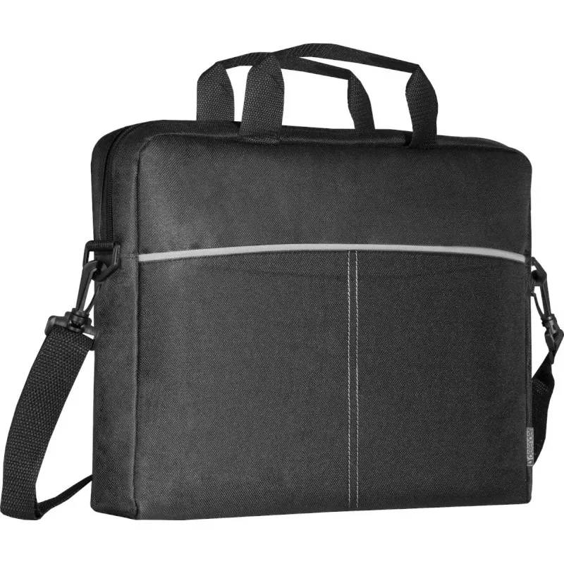 Torba na laptop DEFENDER Lite 39,6 cm (15,6 cala) Czarny/Szary, poliester, zamek błyskawiczny, uchwyt, odpinany pasek na ramię