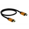 DeLOCK - Kabel HDMI - HDMI (M) do HDMI (M) - 50 cm - Potrójna izolacja - Czarny, Złoty - Obsługa 8K