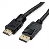 adapter kablowya wideo ROLINE 11.04.5776 7.5m HDMI Type A DisplayPort czarny