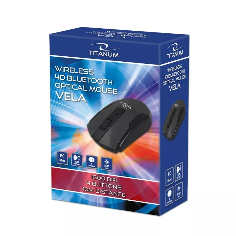 Mysz Esperanza TM123 Bezprzewodowa Bluetooth 4D Vela Czarna