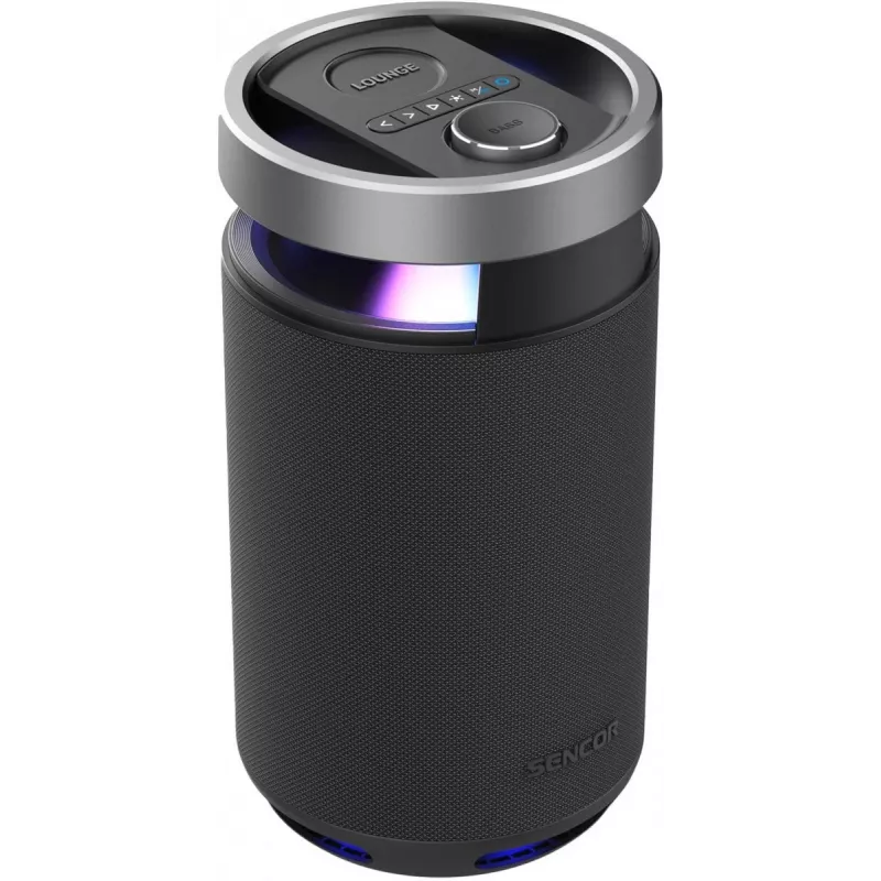 Przenośny głośnik Bluetooth SENCOR Resonex Lounge 130W, wodoodporny IPX7, TWS, oświetlenie LED