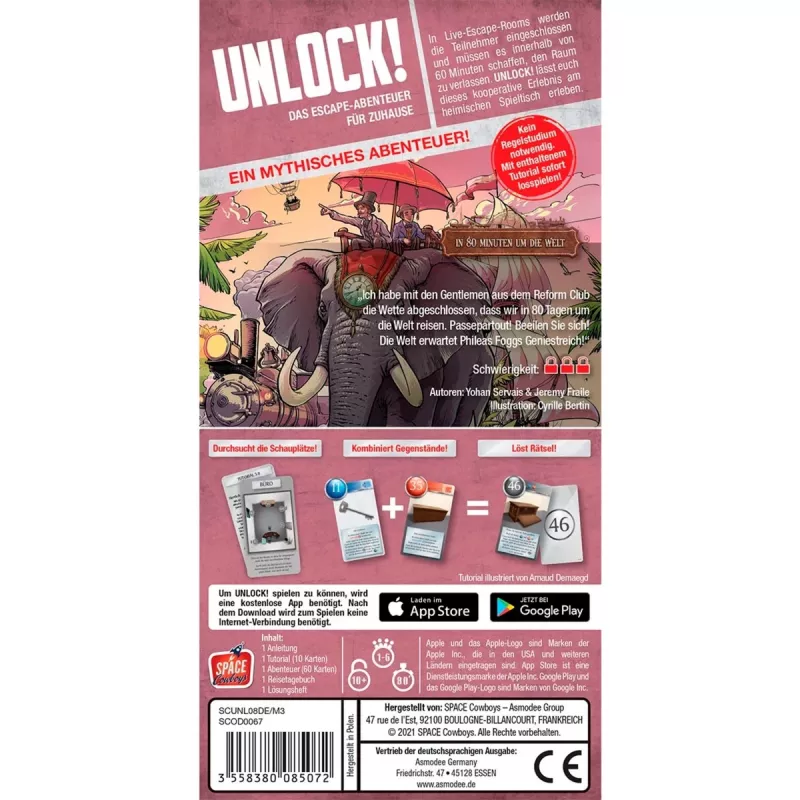 Unlock! W 80 minut dookoła świata, gra karciana