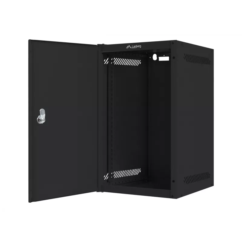 Wall-mounted sieciowy rack LANBERG WF10-2309-00B — 9U, 280×469×310 mm, IP20, Czarny