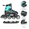 Nils Extreme NH18190 2IN1 Skates Czarny/niebieski SIZE. M (34-38)) Z wymiennymi łyżwami hokejowymi