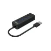 UNITEK uHUB Q4 USB 3.2 Gen 1 (3.1 Gen 1) Type-A 5000 Mbit/s Czarny