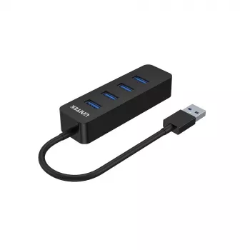 UNITEK uHUB Q4 USB 3.2 Gen 1 (3.1 Gen 1) Type-A 5000 Mbit/s Czarny
