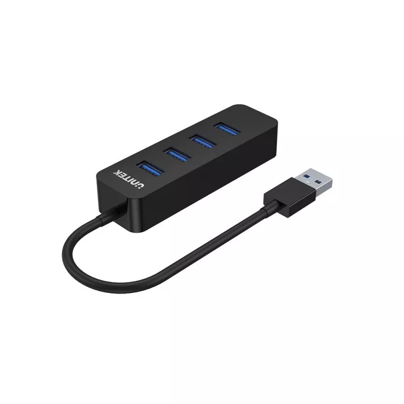 UNITEK uHUB Q4 USB 3.2 Gen 1 (3.1 Gen 1) Type-A 5000 Mbit/s Czarny