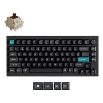 Mechaniczna klawiatura 75% Keychron Q1 Ultra 8K — USB + bezprzewodowa RF + Bluetooth, RGB, czarna