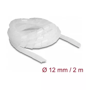 Wąż spiralny DeLOCK elastyczny 2 m x 12 mm przezroczysty polietylen od -40 do 80 °C