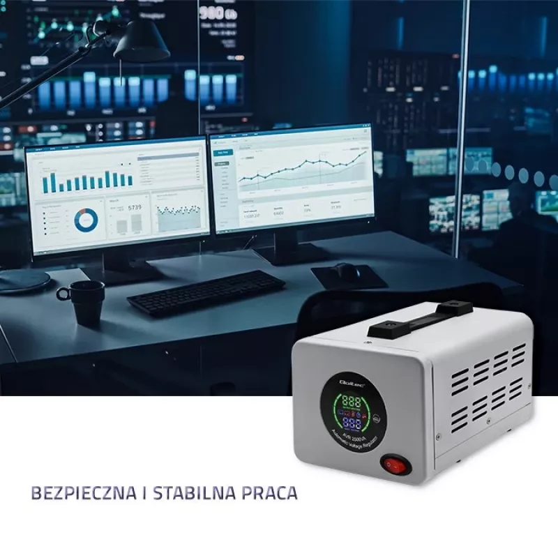 Qoltec 50724 Automatyczny Stabilizator Napięcia AVR 2000VA
