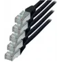 Kabel sieciowy S/CONN Kat.6 S/FTP 0,25 m Czarny