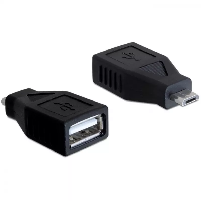 DeLOCK - adapter USB - USB typu A, 4-stykowe (gniazdo) - 5-stykowe Micro-USB typu B (wtyk) (65296)