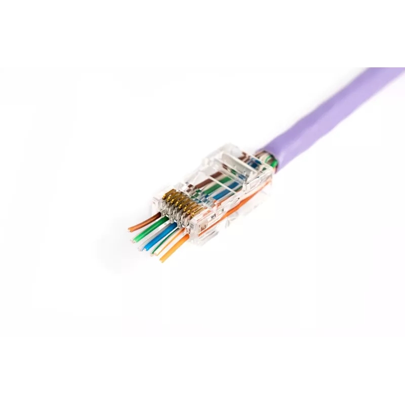 Złącze przewodu RJ45 Digitus X-ML-6U-EZ przezroczyste męskie 100 szt.