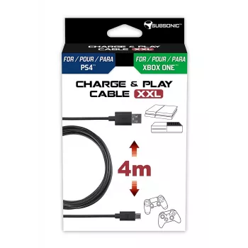 Kabel USB Subsonic SA5355 4m USB 2.0 A na Micro-USB A Czarny