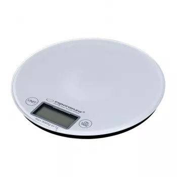 Elektroniczna waga kuchenna ESPERANZA EKS003W, pojemność 5 kg, dokładność 1 g, szkło hartowane, sterowanie dotykowe