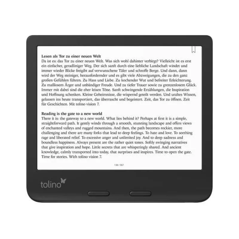 Tolino czytnik e-booków Ekran dotykowy Wi-Fi Czarny