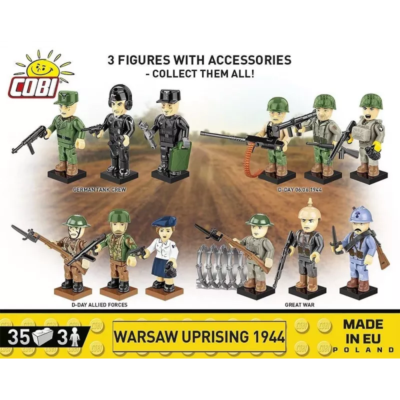 Kolekcja Historyczna II Wojna Światowa /2057/ POWSTANIE WARSZAWSKIE 1944 3 figurki/35 klocków