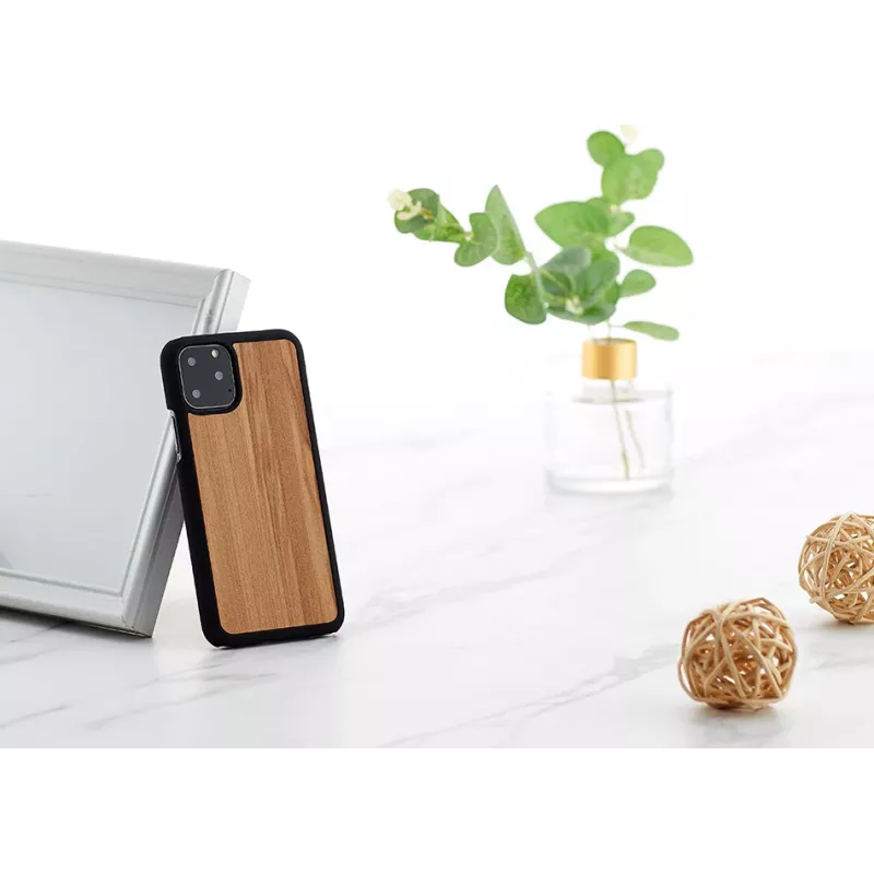 Etui na smartfona man and wood do iPhone 11 Pro — wykończenie cappuccino Czarny