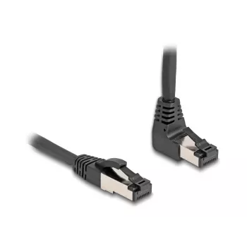 Kabel sieciowy DeLOCK RJ45 Cat.8.1 w dół pod kątem 90° / prosty, 2 m, czarny