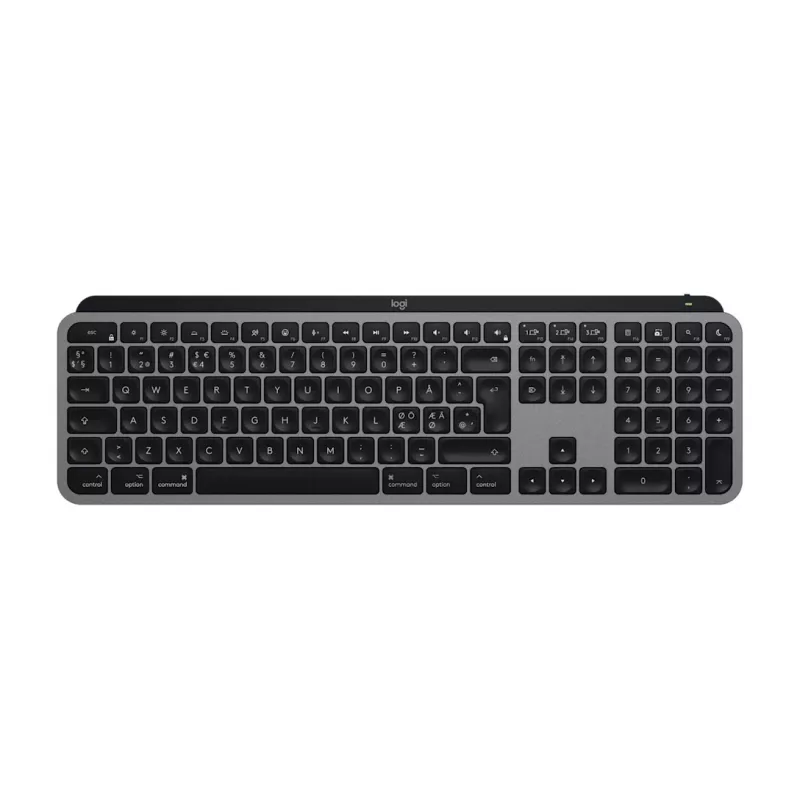 Logitech Master Series MX Keys S dla Mac - Klawiatura - pełnowymiarowa - podświetlana - Bezprzewodowa - Bluetooth LE - QWERTY - Nordycka (duńska/fińska/norweska/szwedzka) (920-011633)