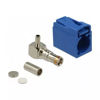 Złącze koncentryczne DELOCK 89715 — FAKRA C męskie, 90° kątowe, 13,8×21,5×9,5 mm