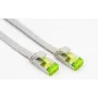Helos - Kabel krosowy - RJ-45 (M) do RJ-45 (M) - 30 cm - U/FTP - CAT 6a - Płaski - Szary