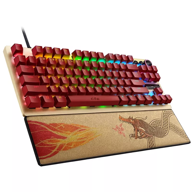 Razer Huntsman V3 Pro Tenkeyless | Klawiatura do gier | Przewodowa | US | Edycja Counter-Strike 2 | USB Type-C | Przełącznik optyczny analogowy Razer Gen-2