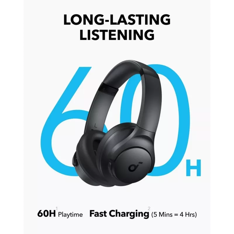 Słuchawki nauszne Anker Soundcore Q11i, Bluetooth 5.0, do 20 godz. pracy na baterii, wbudowany mikrofon, ciemnoszary