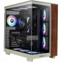View 380 XL WS ARGB, obudowa wieżowa Light Green/Wood, 2x hartowane szkło, tekstura drewna