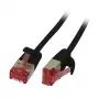 Kabel krosowy RJ45 CAT6 250MHz 0,15 m czarny U/FTP cienkiline okrągły śr. 3,6 mm - Kabel - Sieciowy (S217270)