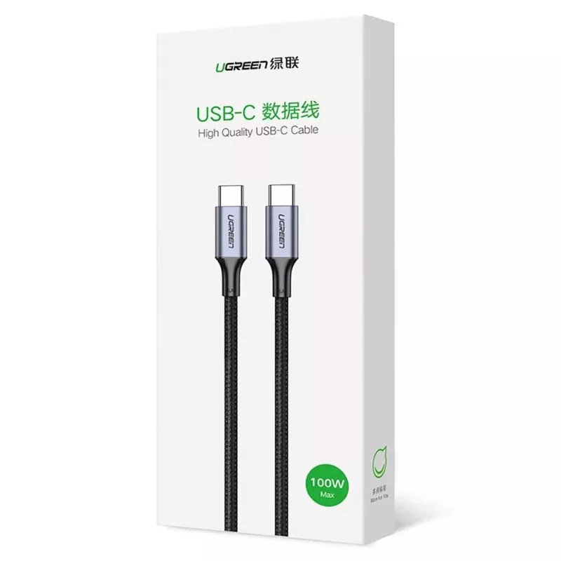Kabel USB-C do USB-C UGREEN 90120B — 3 m, 5 A, PD, 20 V, 480 Mbps, czarny