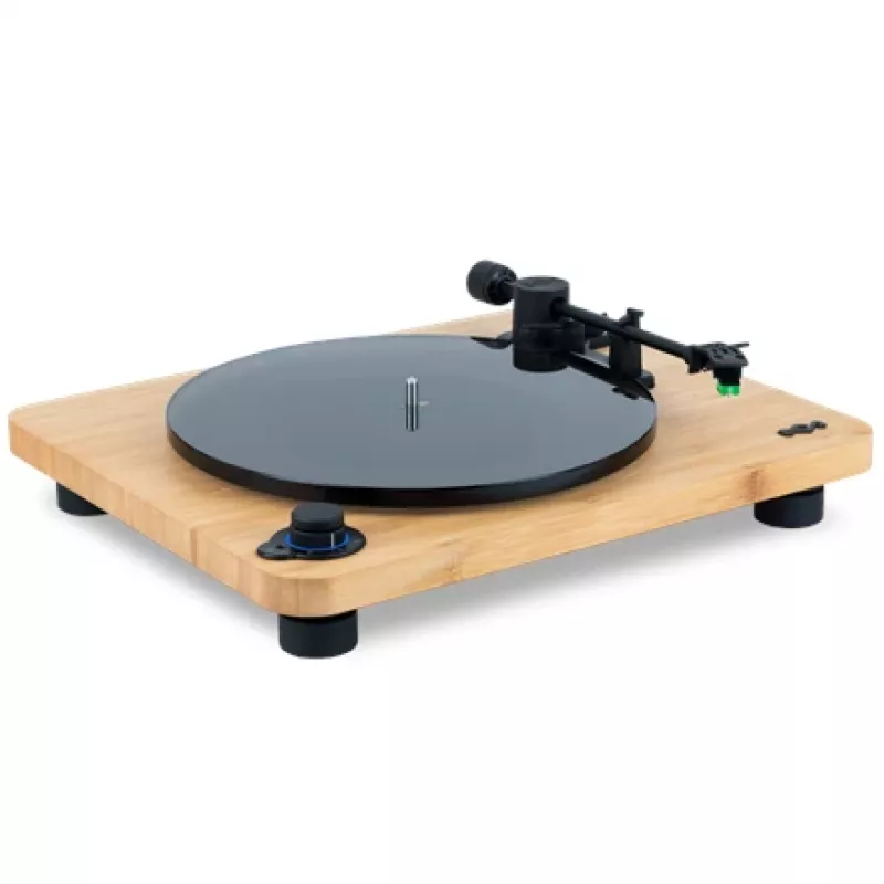 Gramofon audio The House Of Marley EM-JT010-SB z napędem paskowym Czarny, Drewno