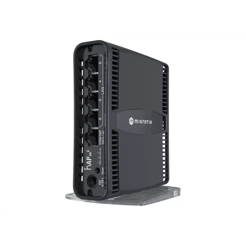 Mikrotik hAP ax2 router bezprzewodowy Gigabit Ethernet Dual-band (2,4 GHz / 5 GHz) Czarny