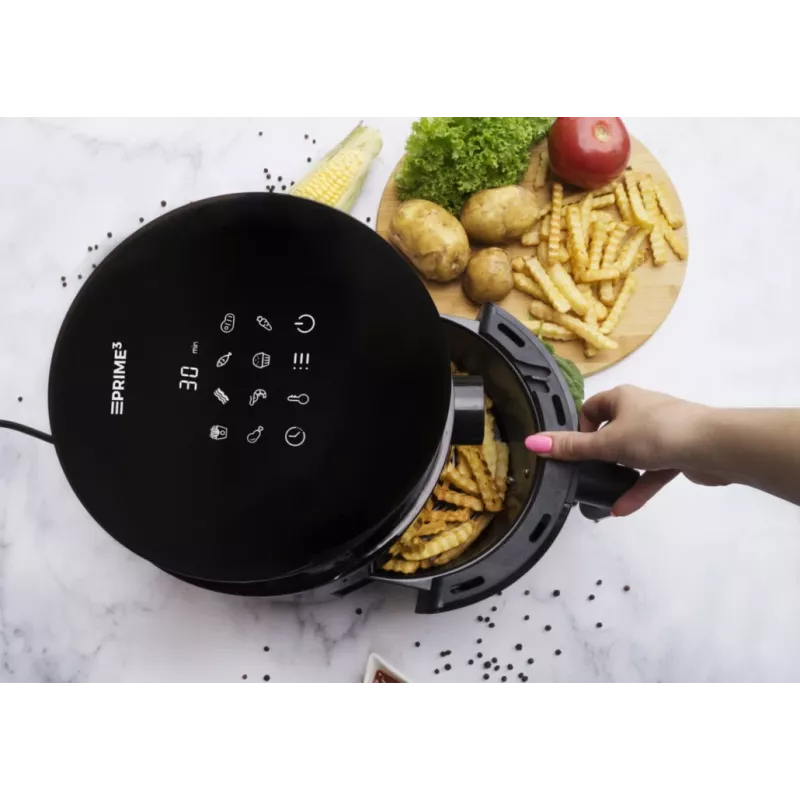 Frytkownica beztłuszczowa PRIME3 SAF31 – 2,5 l, 1200 W, gorące powietrze, czarna