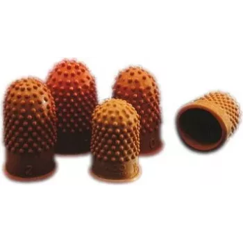 Rexel Thimblettes Velos Rozmiar 00 - 15mm Ø Pomarańczowy Pudełko/10, Pomarańczowy, Guma
