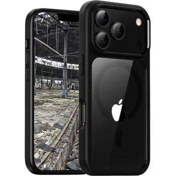 Etui na telefon jt berlin BackCase JT Berlin Pankow Hybrid MagSafe do Apple iPhone 17 Pro Max, czarne przezroczyste