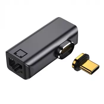 Adapter magnetyczny USB Type-C - RJ-45, 100/1000 Mb