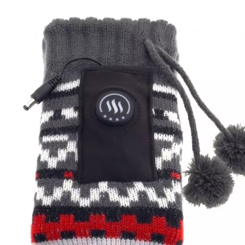 Kapcie Glovii GOBM, pantofle damskie, szare, czerwone, białe