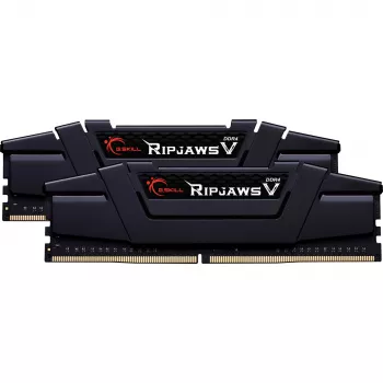 DIMM 64 GB DDR4-2666 (2x 32 GB) Dual-Kit, Arbeitsspeicher schwarz, F4-2666C19D-64GVK, Ripjaws V, INTEL XMP