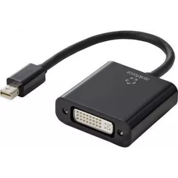 Renkforce RF-4769258 Adapter DisplayPort / DVI [1x wtyk Mini-DisplayPort - 1x gniazdo DVI 24+5pin] Czarny płaszcz PVC 15,00 cm (RF-4769258)