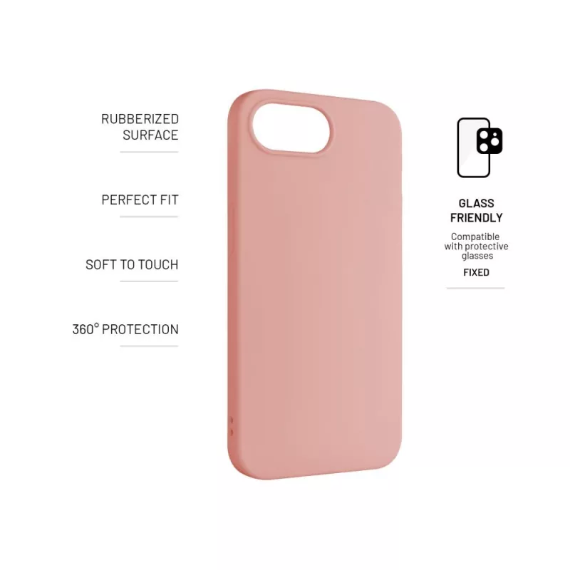 Phone tylna obudowa FIXED for Apple iPhone 16e, rubber, pink