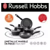 Pięcioczęściowy zestaw garnków Russell Hobbs Metallic Marble RH02814EU7 — powłoka nieprzywierająca, różne rozmiary