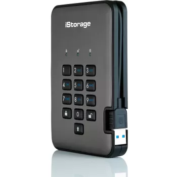 iStorage diskAshur PRO2 diskAshur PRO² SSD 2 TB | Bezpieczny przenośny dysk półprzewodnikowy | Certyfikaty FIPS 140-2 Poziom 2, NCSC CPA, NLNCSA BSPA i NATO Restricted | Sprzętowe szyfrowanie AES-XTS 256-bit | Ochrona kodem PIN | Niezależny od systemu operacyjnego i platformy | Zgodność z RODO i TAA | Obrona przed atakami siłowymi | Odporny na kurz i wodę