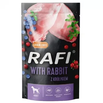 Mokra karma dla psa RAFI Królik 500 g Saszetka