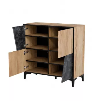 Cama 4D Regał OVO 90x38xH90 dąb/beton