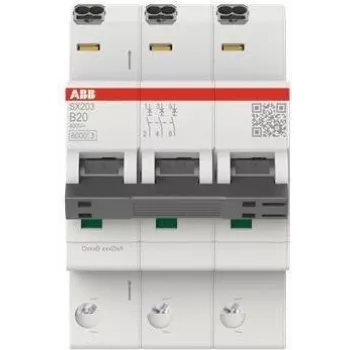 Wyłącznik nadprądowy ABB SX203-B20 Flexline B-Char.6kA 20A 3P (2CDS253003R0205)