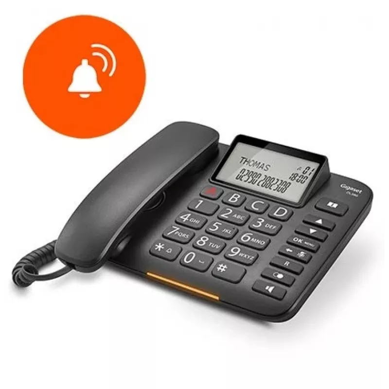 Gigaset DL380 telefon przewodowy, czarny