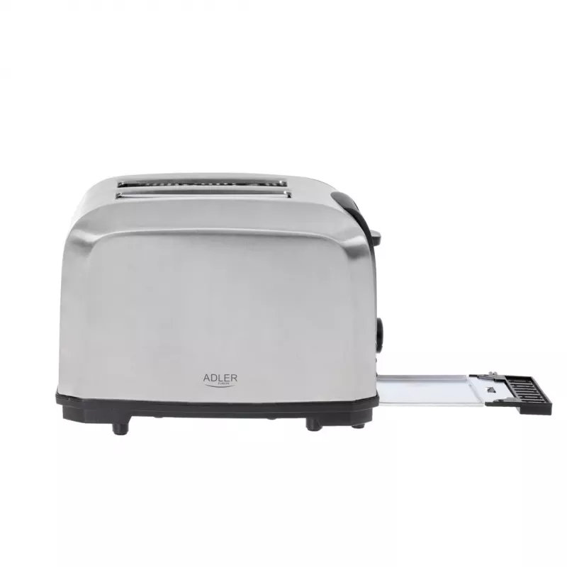 Toster Adler AD 3222 2 kromki 1000 W Srebrny