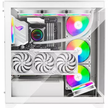 Obudowa XILENCE X818.W.ARGB, ATX/micro ATX/Mini-ITX, biała, Midi Tower