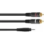 adapter kablowy jack 3,5 mm na 2x RCA Omnitronic 3022514X, 0,5 m